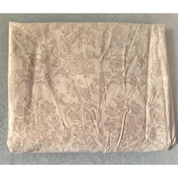 Lauren Ralph Lauren King Size Pale Pink Damask Flat Sheet Cotton Hard to Find - Picture 3 of 6